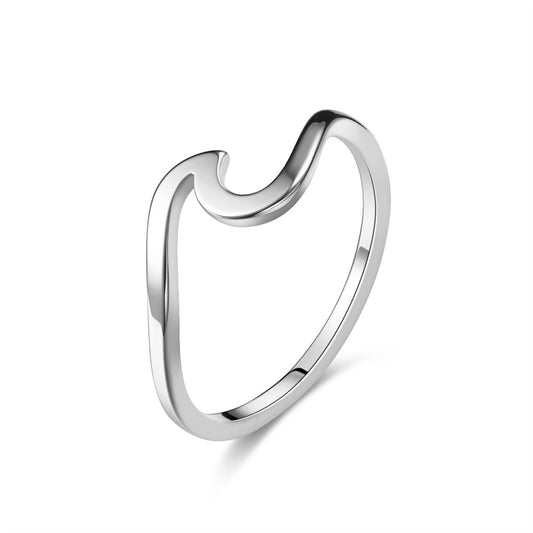 Wave Light Creative Design Titanium Steel Female Niche Hollow Bracelets
