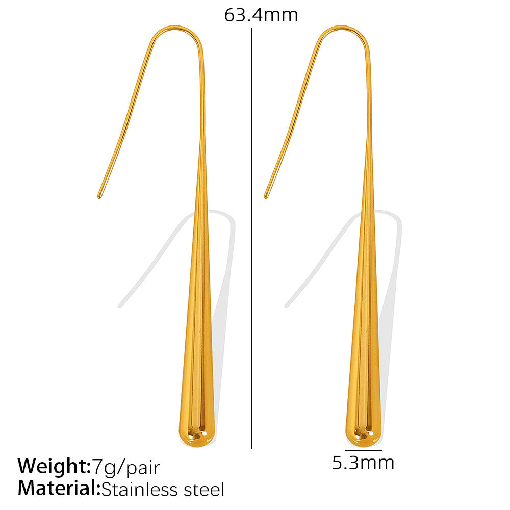 Unique Design Ear Hooks Drop-shaped Gourd Rings