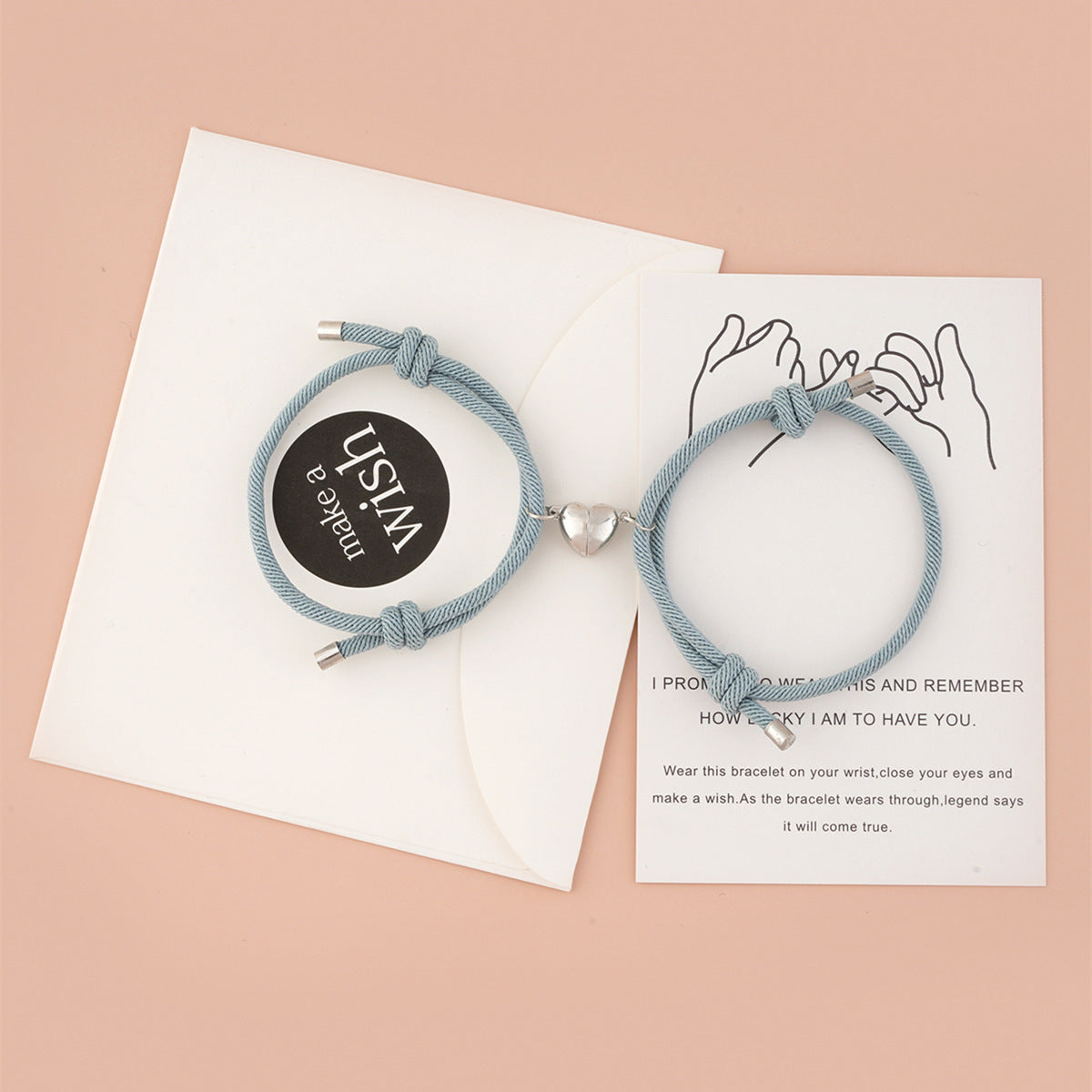Women's & Men's Simple Alloy Love Magnet Suction Couple Bracelets
