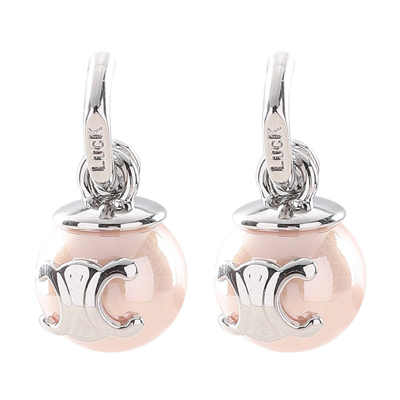 French Gentle Temperament Classic Style Perfect Circle Bright Earrings