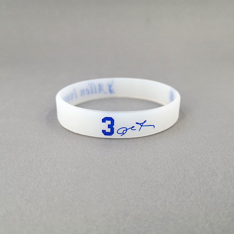 Basketball Kobe James Curry Sports Wristband Custom Luminous Bracelets