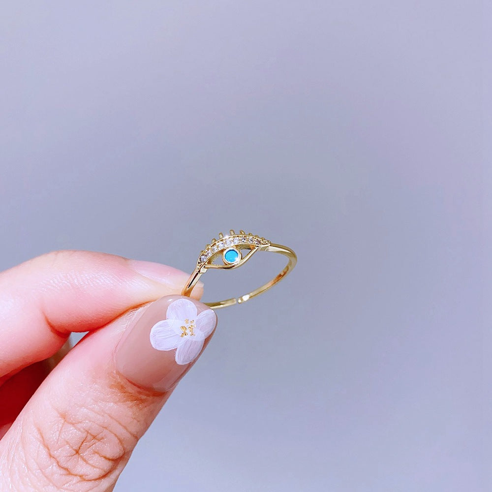 Light Luxury Minority Design Colorful Gemstone Rings