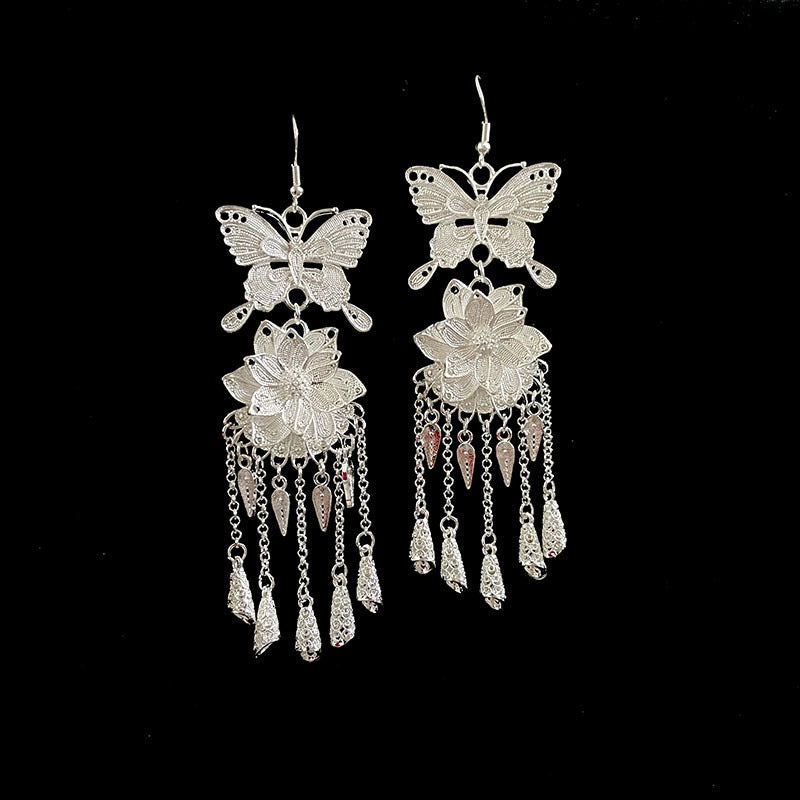 Style Ethnic Retro Minority Design Long Earrings