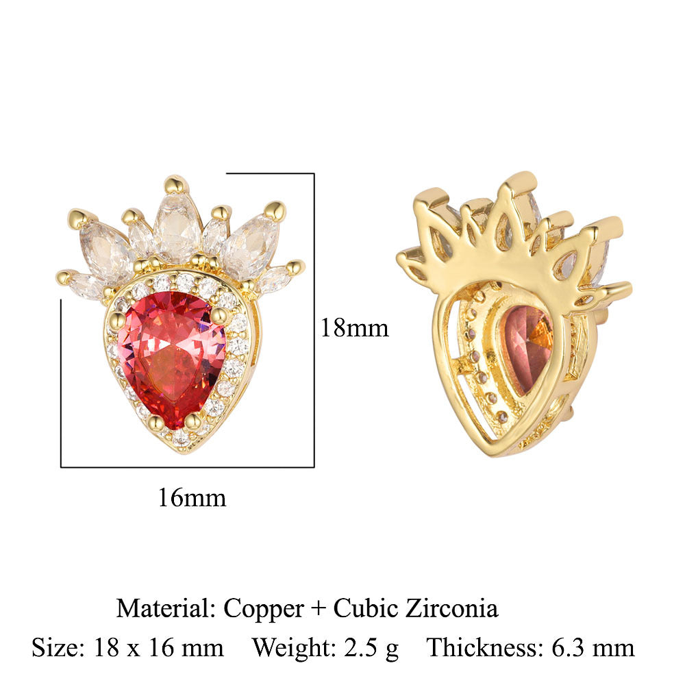 Zircon Copper Color Zirconium Micro Inlay Ornament Clavicle Pendants