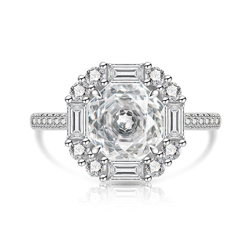 Female Gold Plated Fashion Luxury High Carbon Ring
