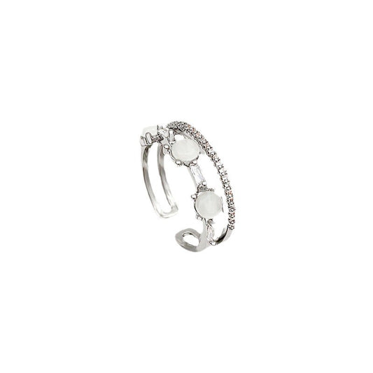 Female Niche High-grade Personality Trendy Zircon With Rings