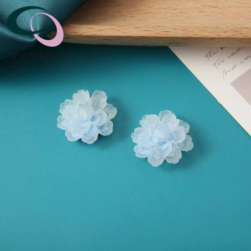 Resin Flower Female Temperament Vacation Style Fashion Earrings