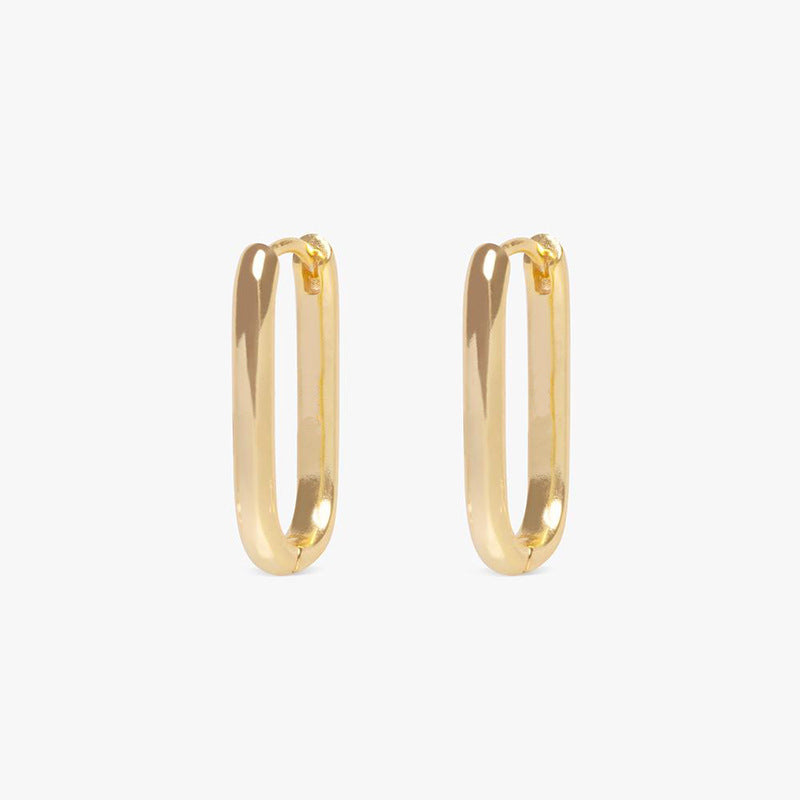 Simple Light Luxury Wind U-shaped Glossy Electroplating Ear Buckle