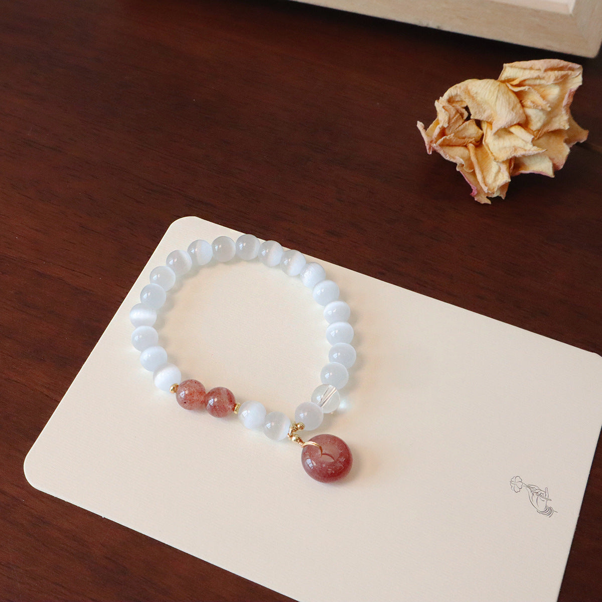 Opal Peace Buckle Beaded National Fashion Chinese Style Design Bead Bracelets