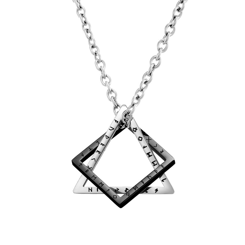 Triangle Square Geometry Titanium Steel Unisex Pendants