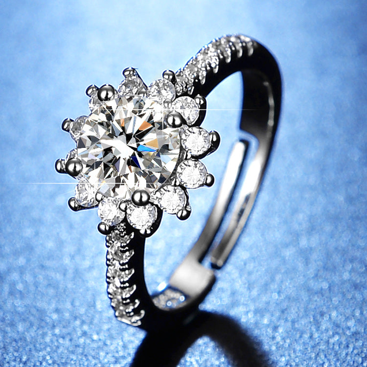 Women's Moissanite More Than Karat Imitation Diamond Rings