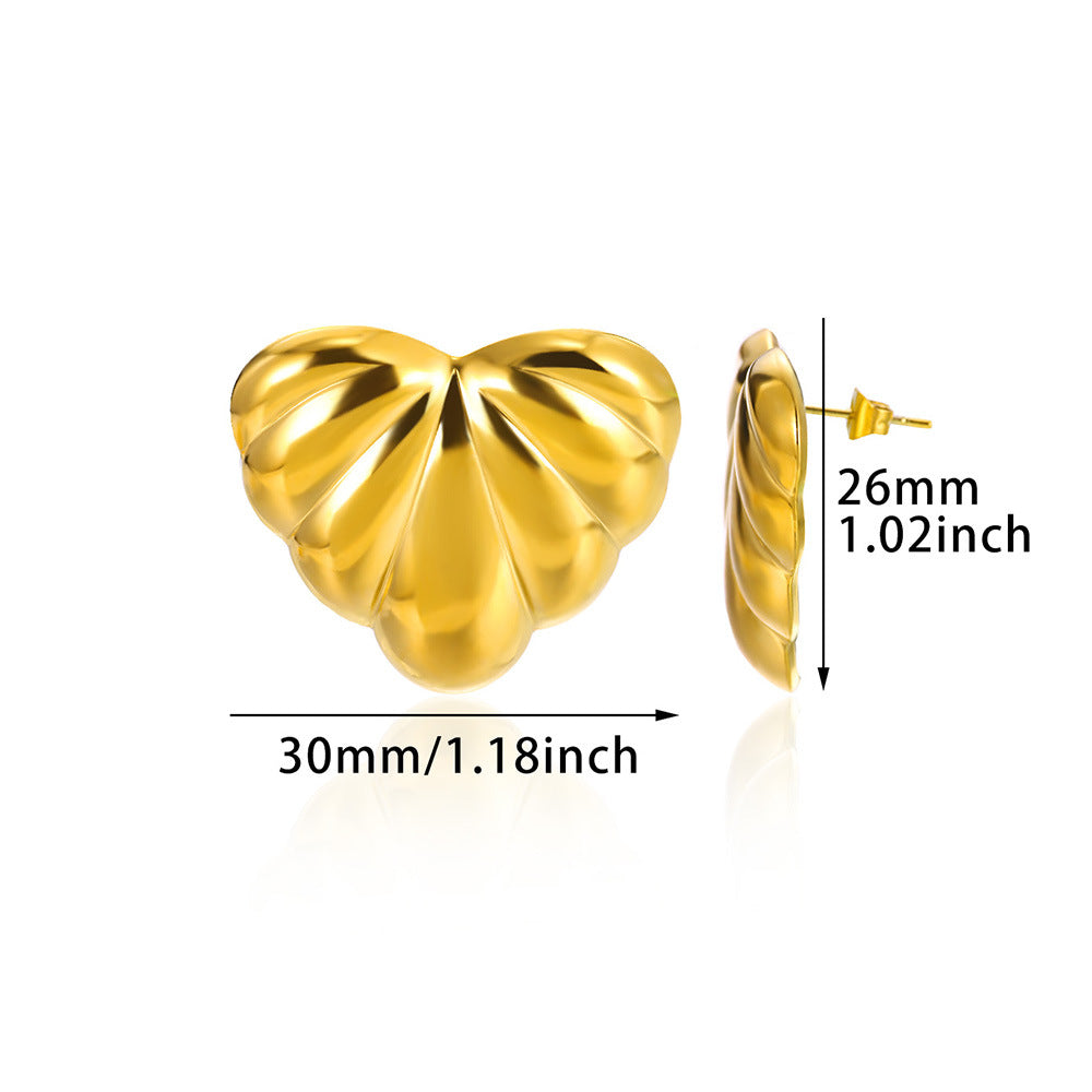 Geometry Pattern Stainless Steel Gold-plated Personality Earrings