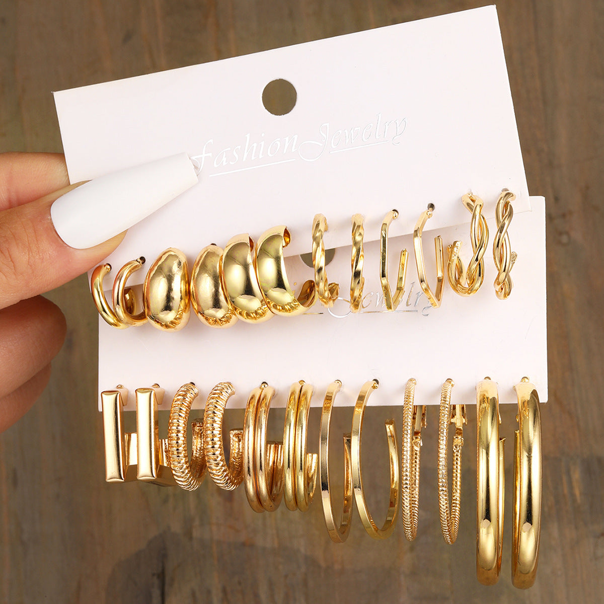 Ear Square Geometric Vintage Pearl Hepburn Style Earrings
