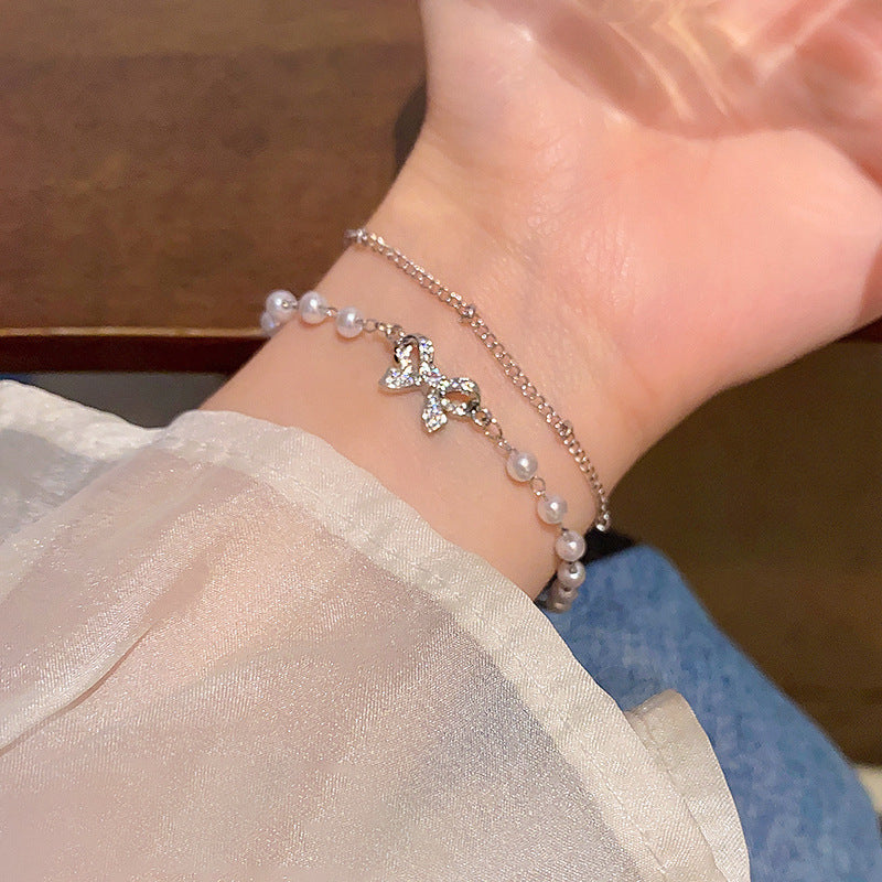 Wind Pearl Retro Minority Temperament Beaded High Sense Bracelet