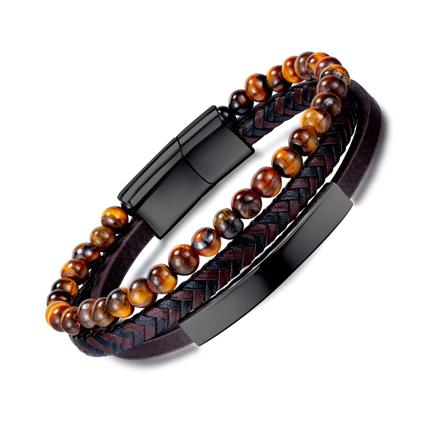 Men's Ornament Street Tiger Eye Beaded Stone Bracelets