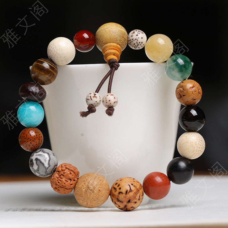 Bodhi Seed Beads Eighteen Prayer Buddha Bracelet