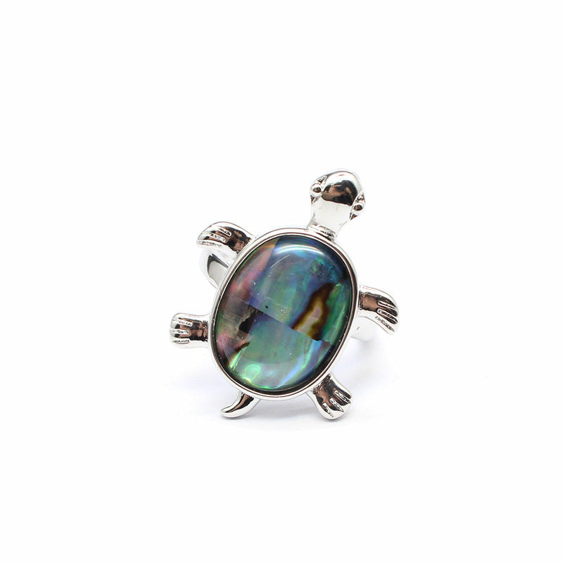 Zealand Abalone Shell Small Turtle Butterfly Rings