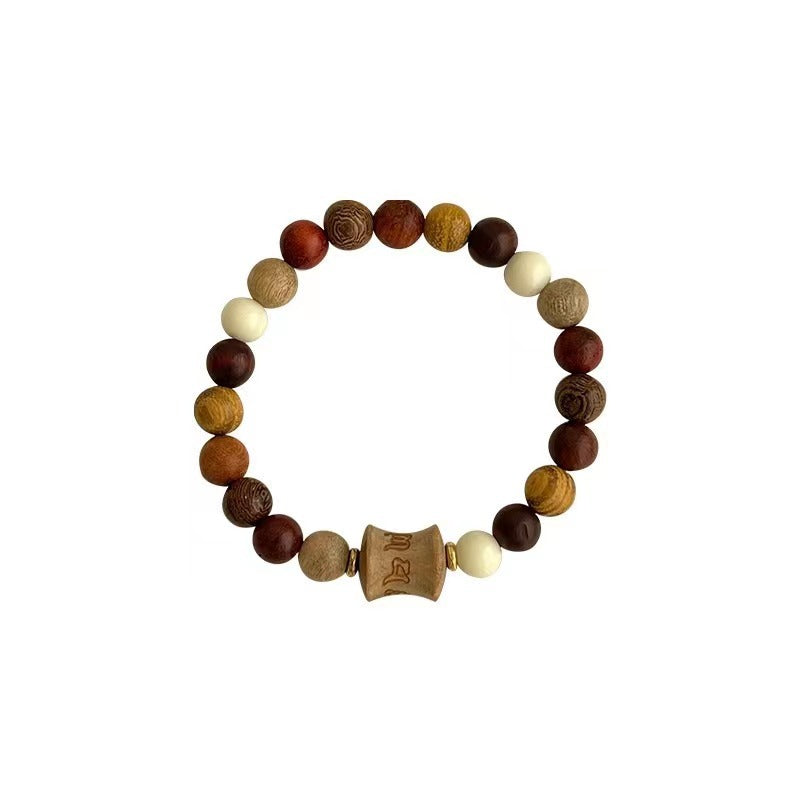 Women's Chinese Style Root Wooden Beaded Retro Bracelets
