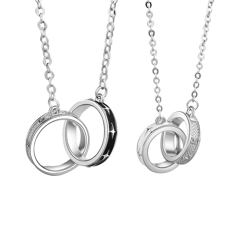 Women's & Men's Star Mango Double Couple One Pair Korean Necklaces