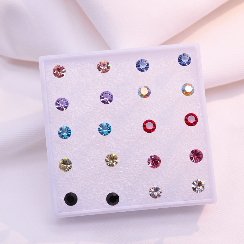 Zircon Super Flash Female Stall Spray Design Stud Earrings