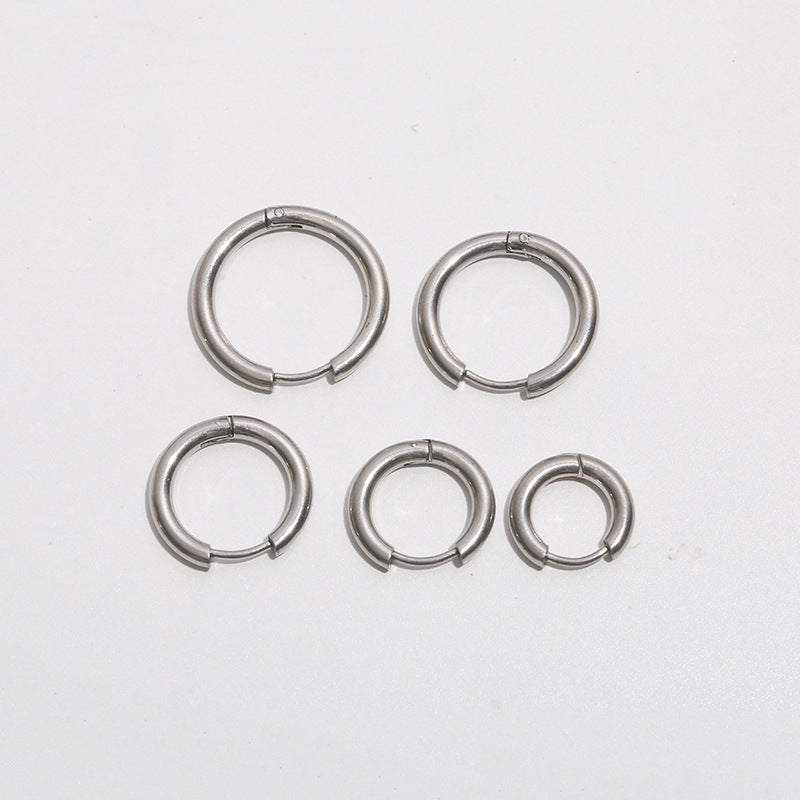 Classic Round Stainless Steel Wire Clip Eardrop Ear Buckle