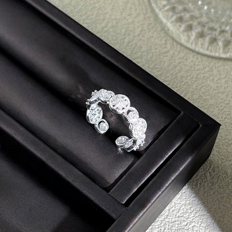 Sweet Style Niche Design Butterfly Flower Female Lace Hollow Out Ring