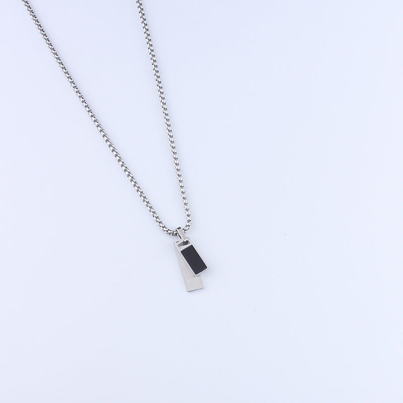 Women's & Men's No Fading Double Street Stainless Simple Pendants