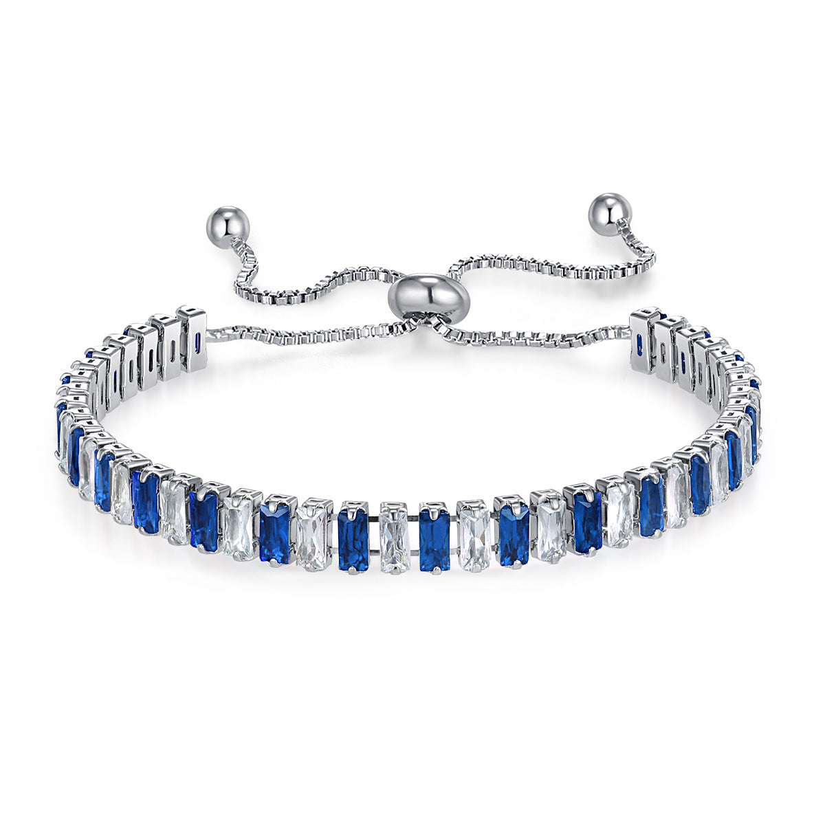 Pretty Female White Gold Plated Zircon Bracelets
