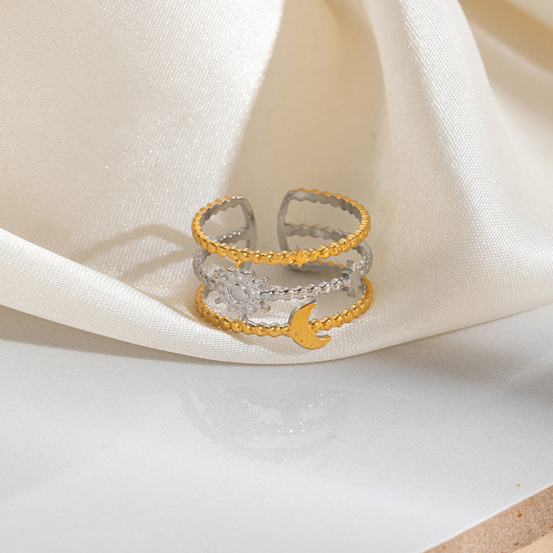 Polka Dot Love Heart-shaped Female Stars Ring
