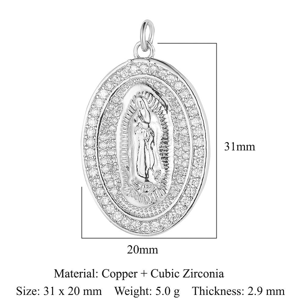 Copper Zircon Ornament Accessories Cross Love Pendants