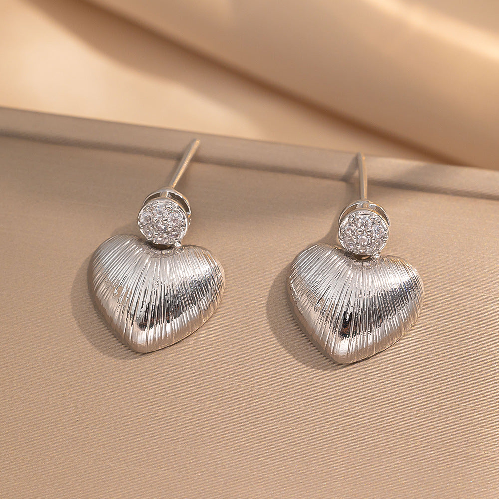 Simple Classic All Match Fashion Zircon Earrings