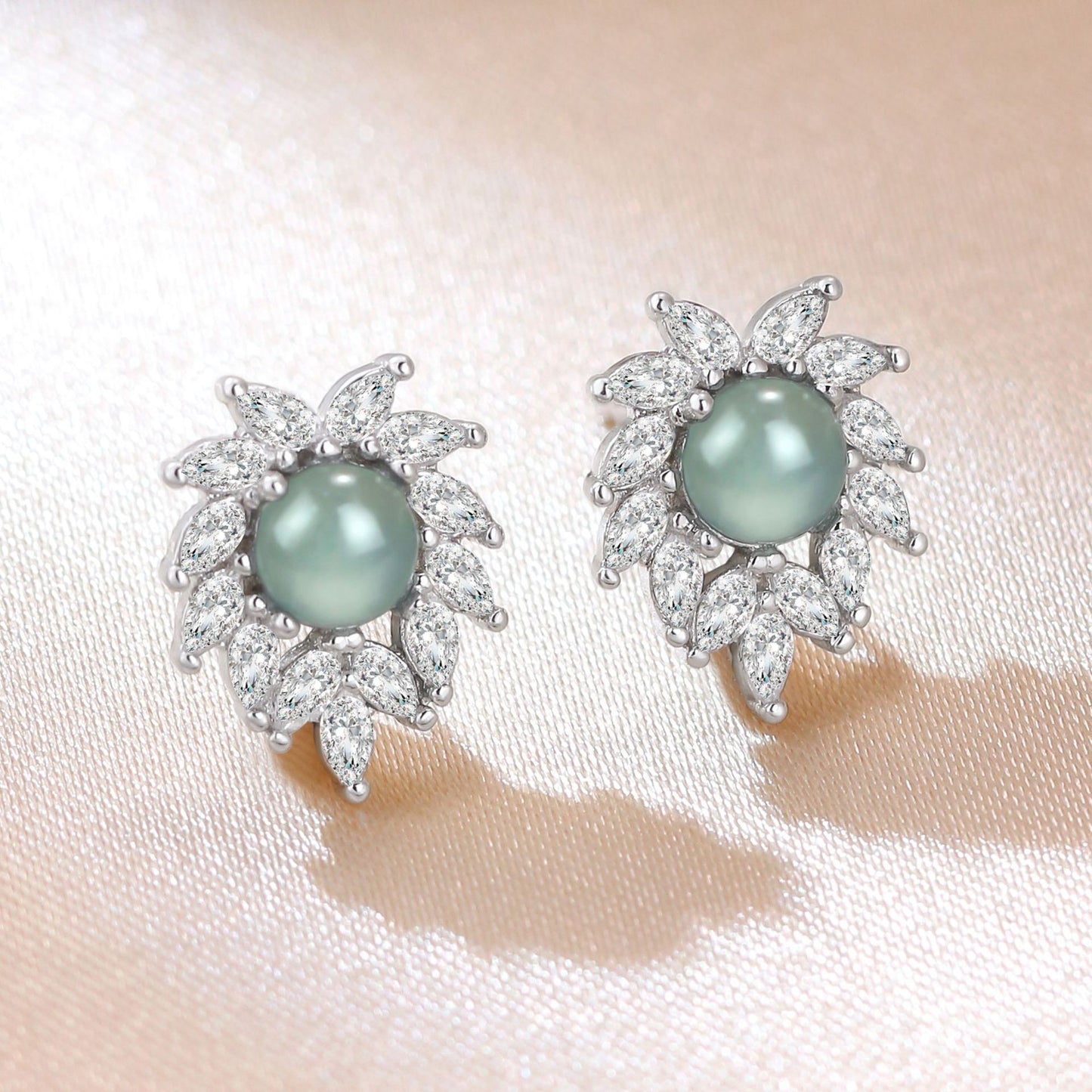 Natural Cargo Blue Water Jade Fashion Light Luxury High Sense Rings