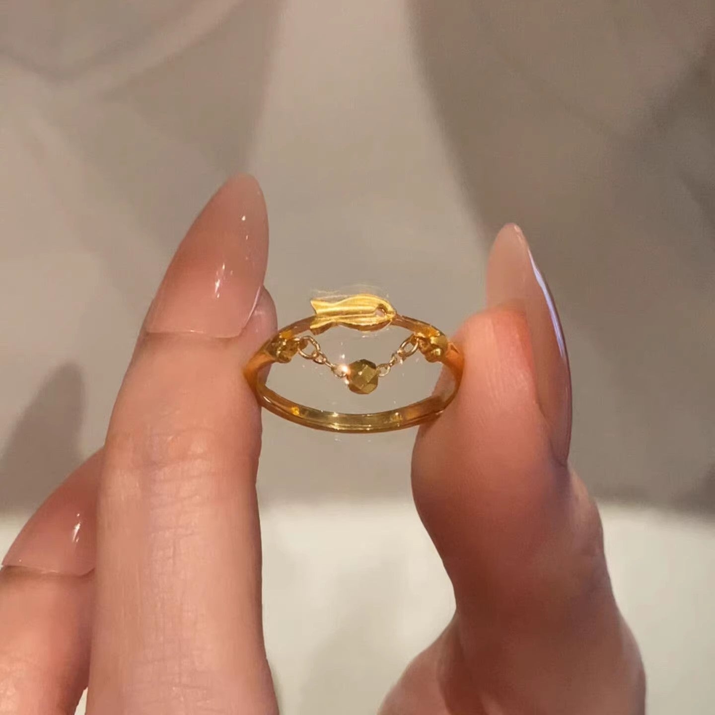 Laminated Gold-plated Female Design Light Luxury Rings