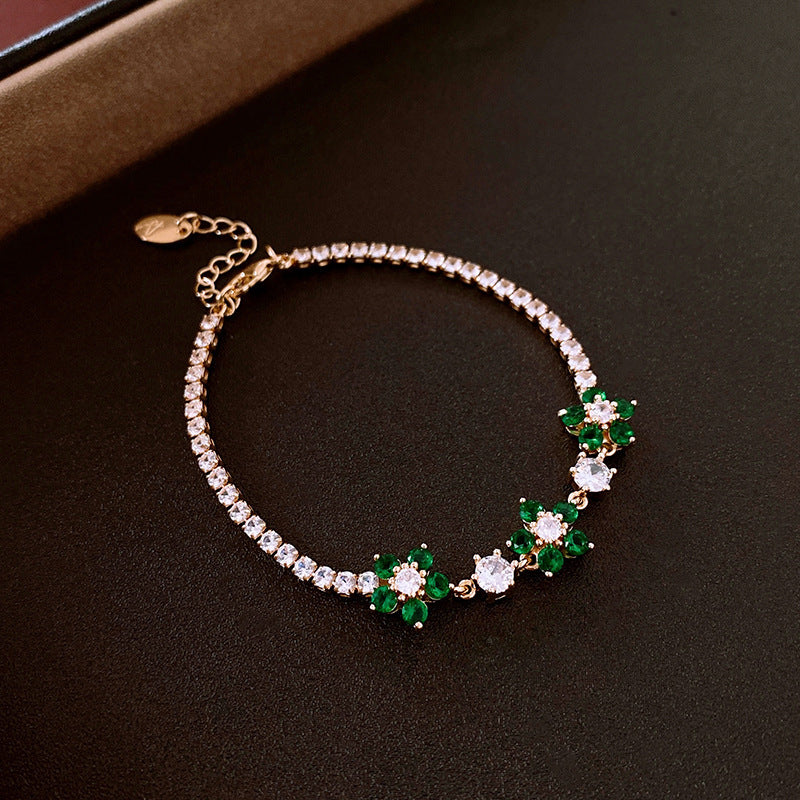 Zircon Adjustable Female Simple Light Luxury Graceful Bracelet