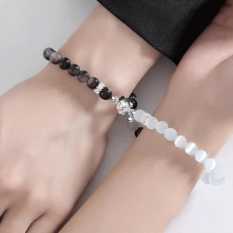 Couple Fashion Cat Head Magnetic Cat's Paw Bracelet