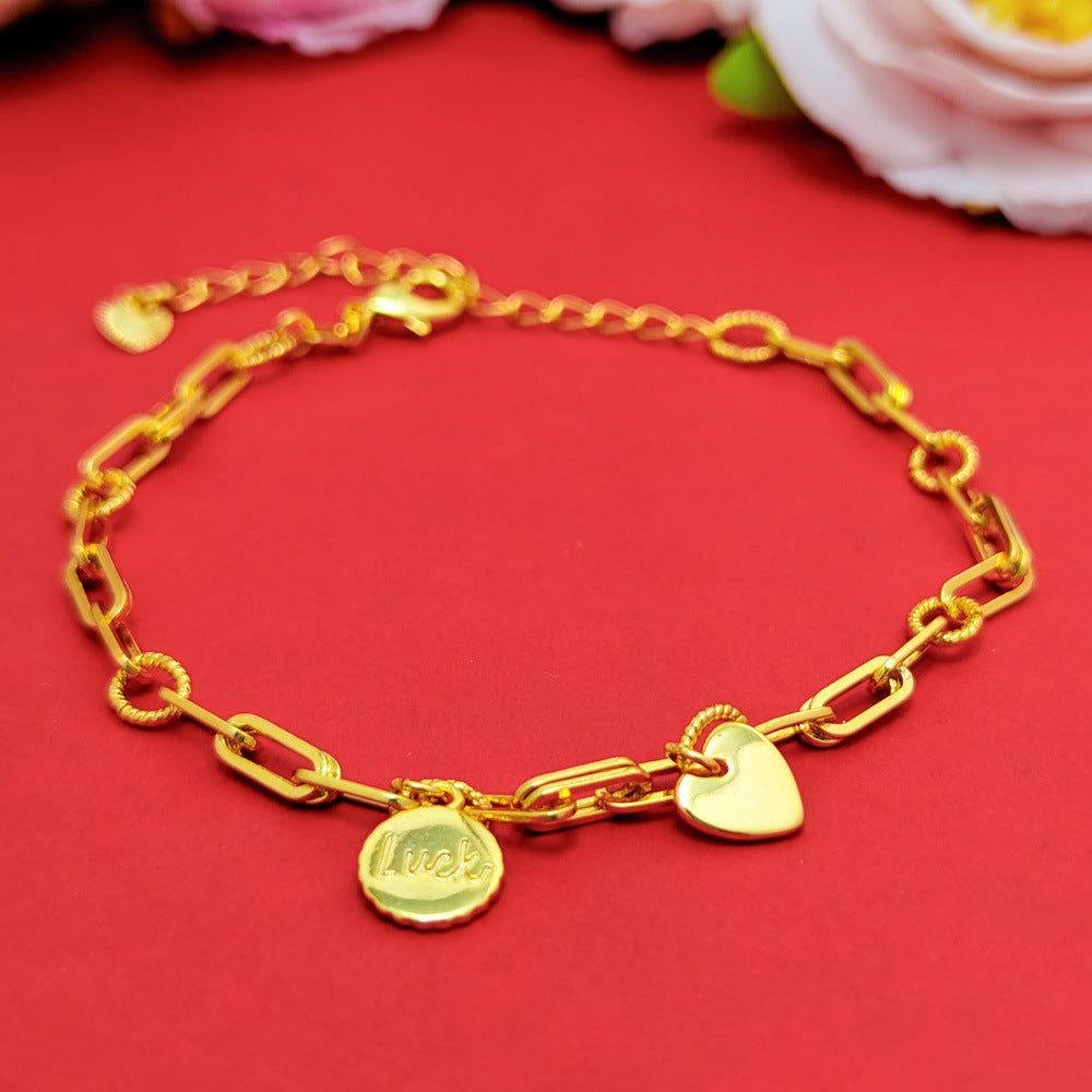 Women's Heart Lucky Symbol Design Simple Commute Bracelets