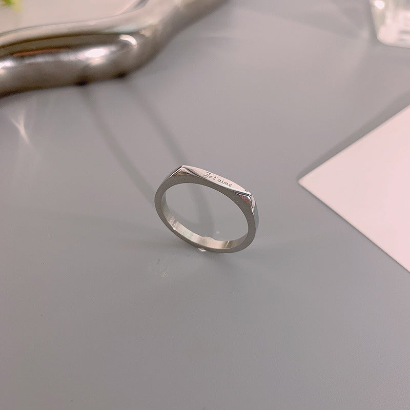 Steel Female Design High-grade Simple Temperament Rings