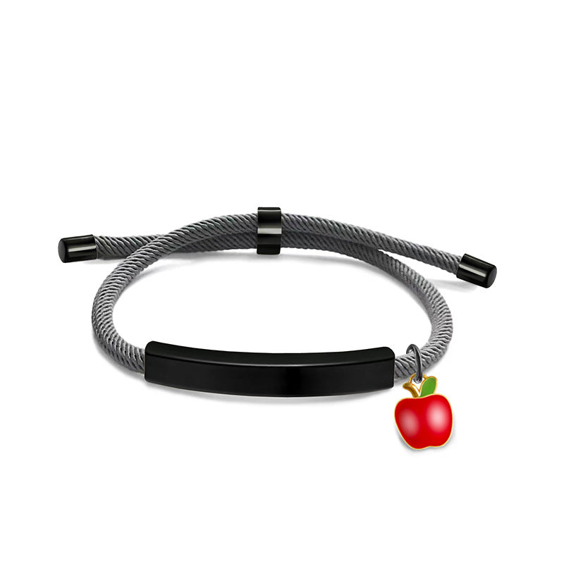 Material Red Apple Accessories Gift Lettering Bracelets