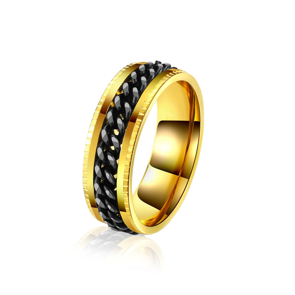 Women's & Men's Bottle Opener Personality Trendy Chain Rotation Open Beer Ring