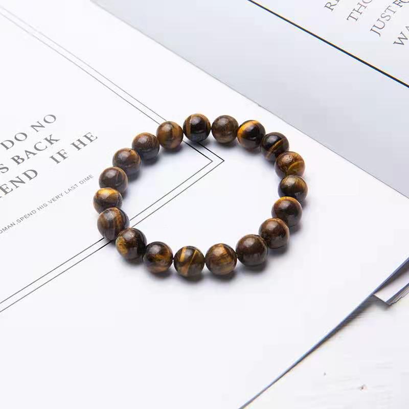 Yellow Tiger Eyes Crystal Money Drawing Luck Changing Beads Bracelet