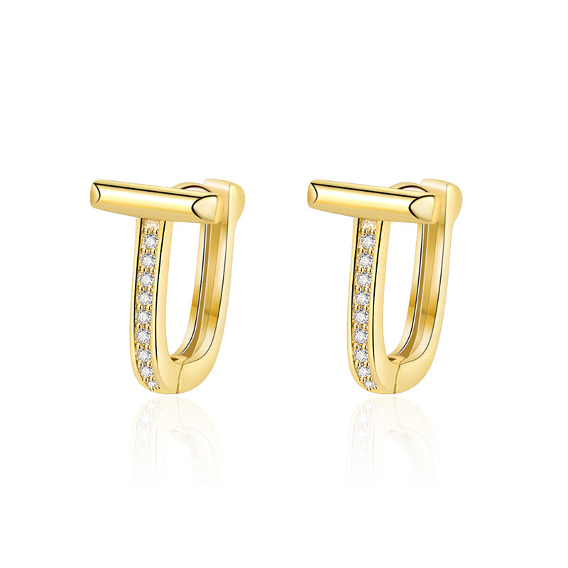 Durable Comfortable Stylish High-grade Temperament Diamond Earrings