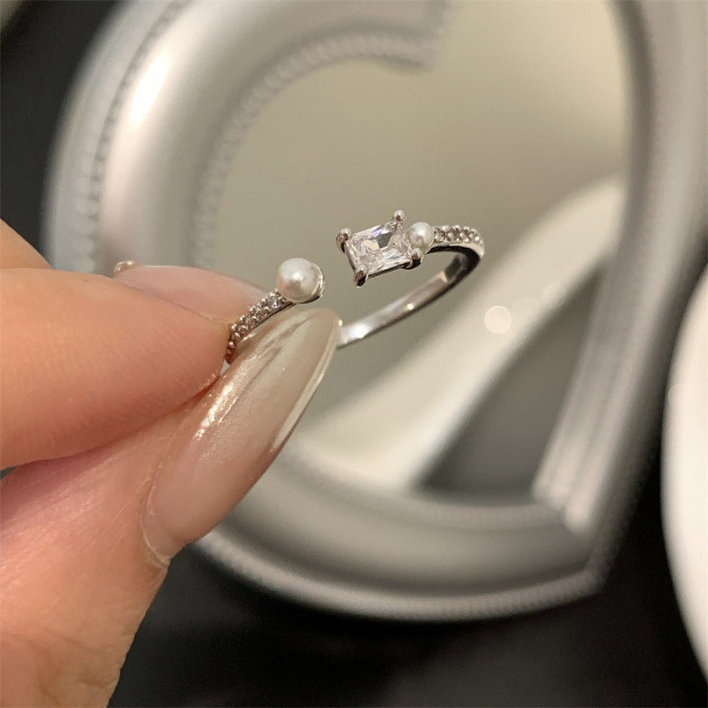 Women's Sier Simple Light Luxury High-grade Index Finger Open Rings