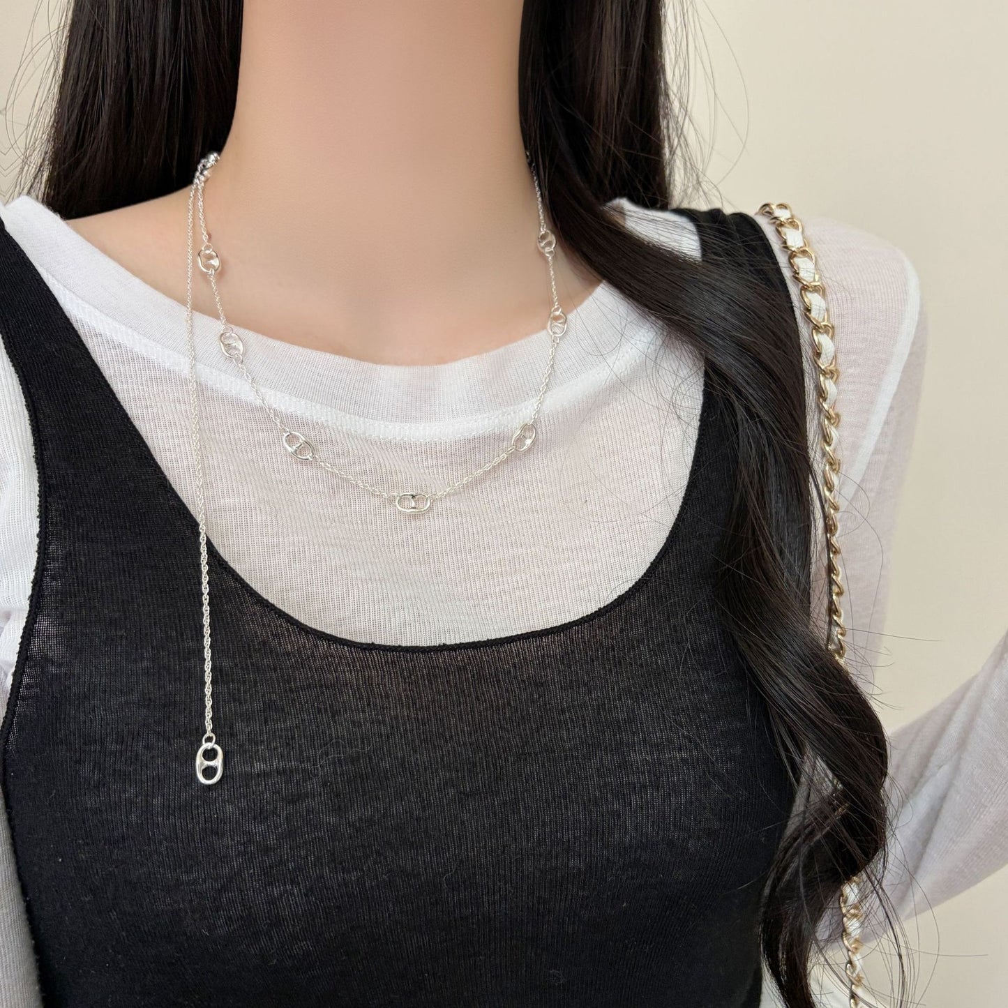Women's Pull Design Sense Niche Retro Personality Minimalism Sweater Necklaces