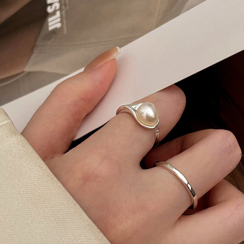 Sterling Sier Female Design Special Interest Light Luxury High Sense Ring