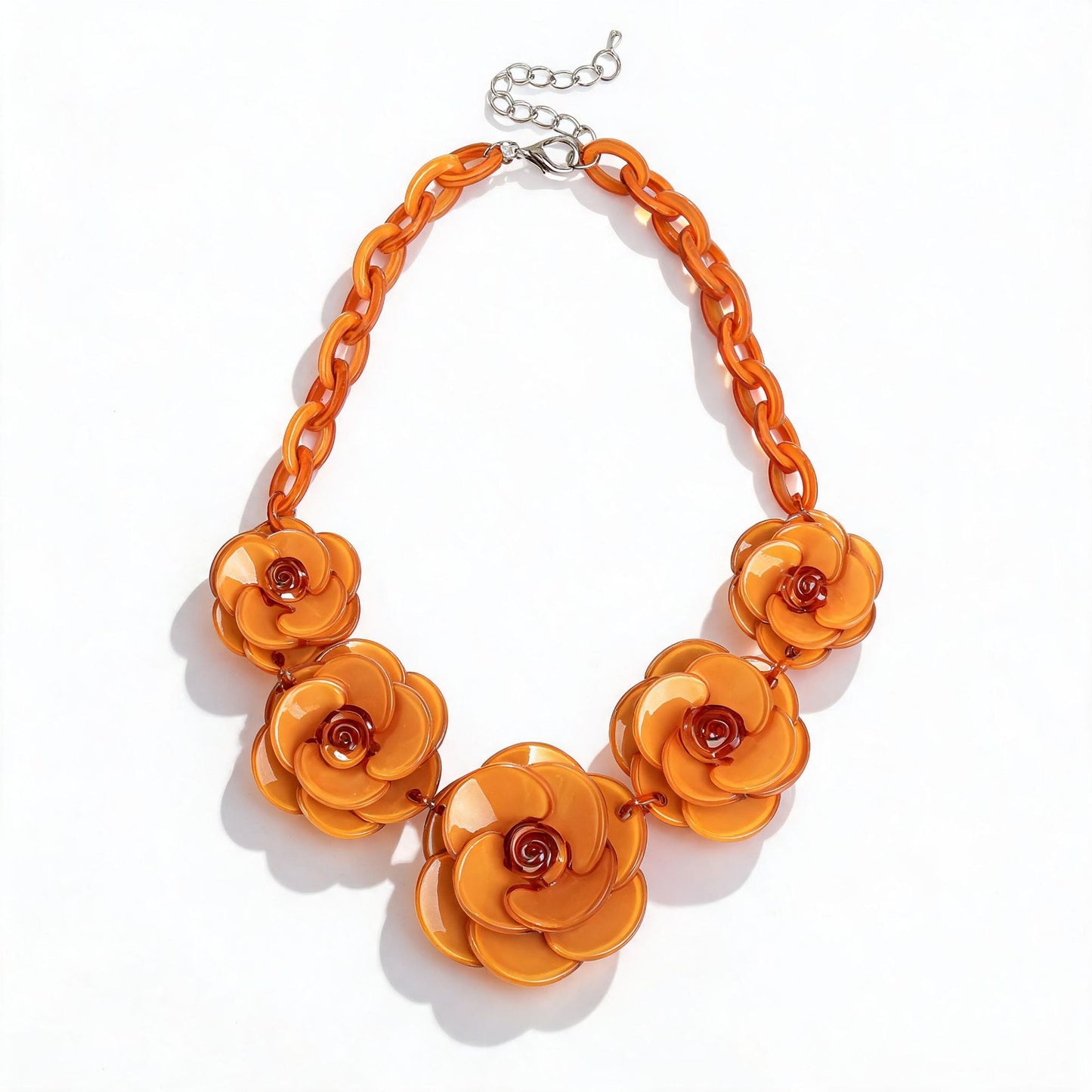 Women's Flower Bohemian Style Dopamine Contrast Color Rose Necklaces