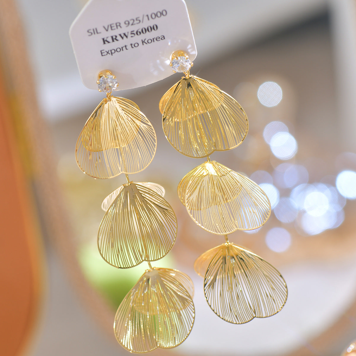 Fringe Butterfly Wings Exaggerated Design Eardrops Elegant No Ear Earrings