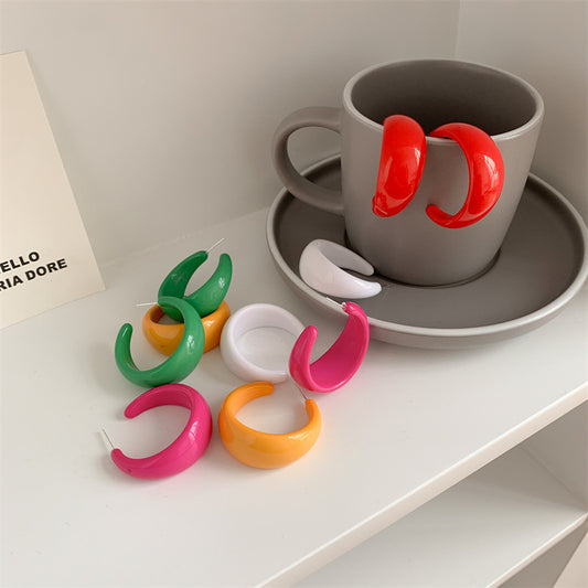 Style Shaped Female Fashion Graceful Fashionable Summer Exaggerated Earrings