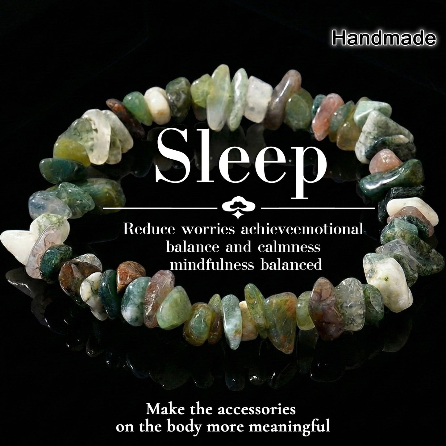 Multicolor Natural Stone Irregular Design Daily Bracelet