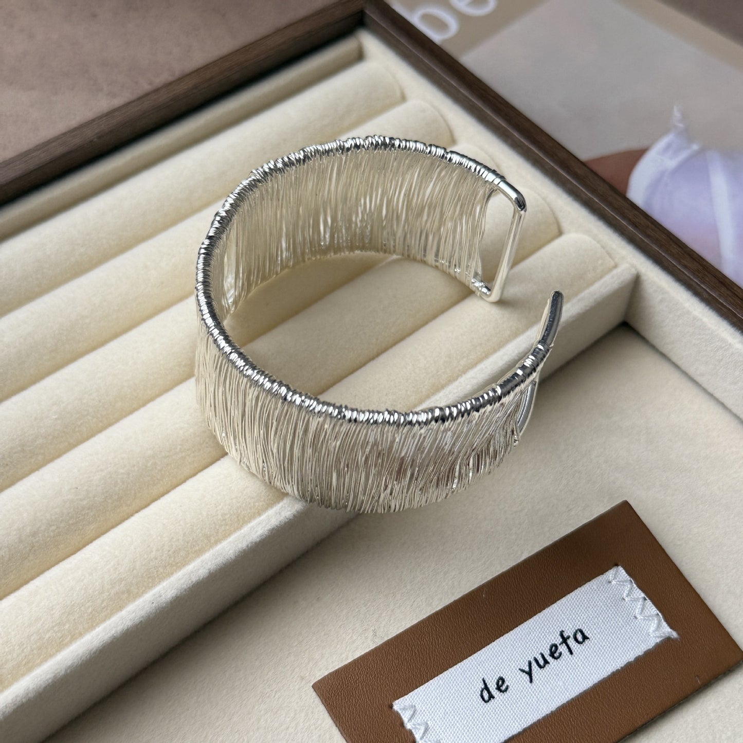 Exaggerated Thick Sier Texture Lines Female Personality Trend Twin Bracelets
