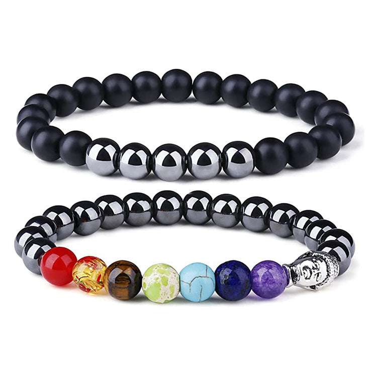 Colorful Pulse Haematite Energy Magnet Yoga Bracelets